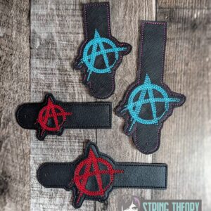 Anarchy wallet tabs ITH machine embroidery design