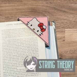 Hello Kitty Corner Bookmark ITH machine embroidery design