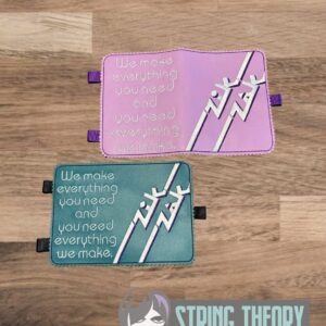 Zik Zak Notebook Cover ITH Machine Embroidery Design