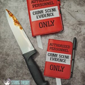 Crime Scene Evidence Notebook Cover ITH Machine Embroidery Design