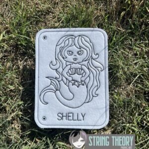 Shelly the Mermaid Color Page ITH machine embroidery design