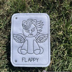 Flappy the Pegasus Color Page ITH machine embroidery design