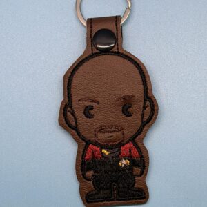 Chibi Sisko Star Trek fob ITH machine embroidery design
