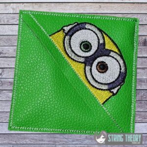 Bob the Minion Corner Bookmark ITH machine embroidery design