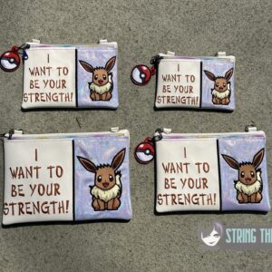 Split Front Chibi Eevee Fully Lined ITH Zip Bag Machine Embroidery Design