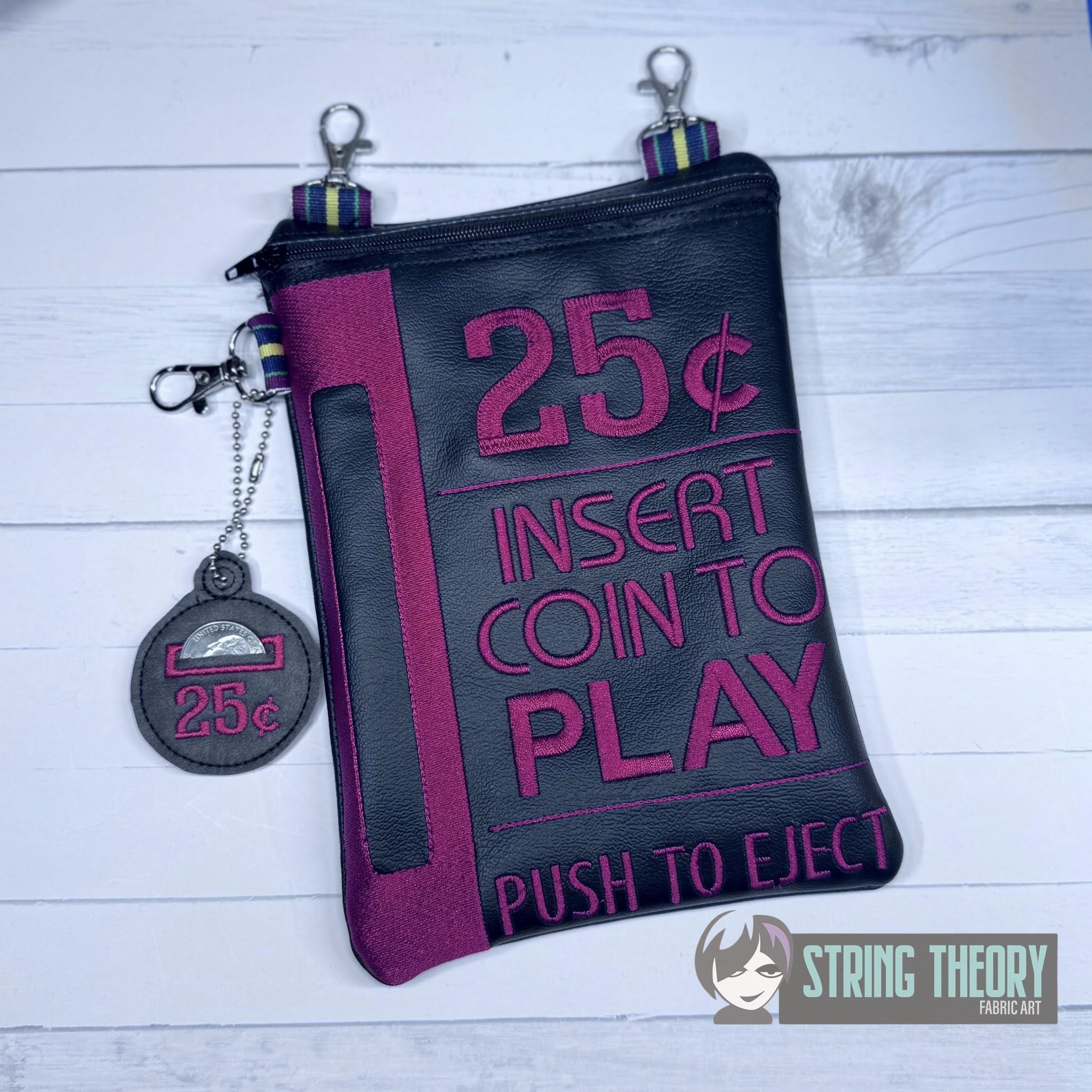 Coin Op ITH Zip Bag Machine embroidery design