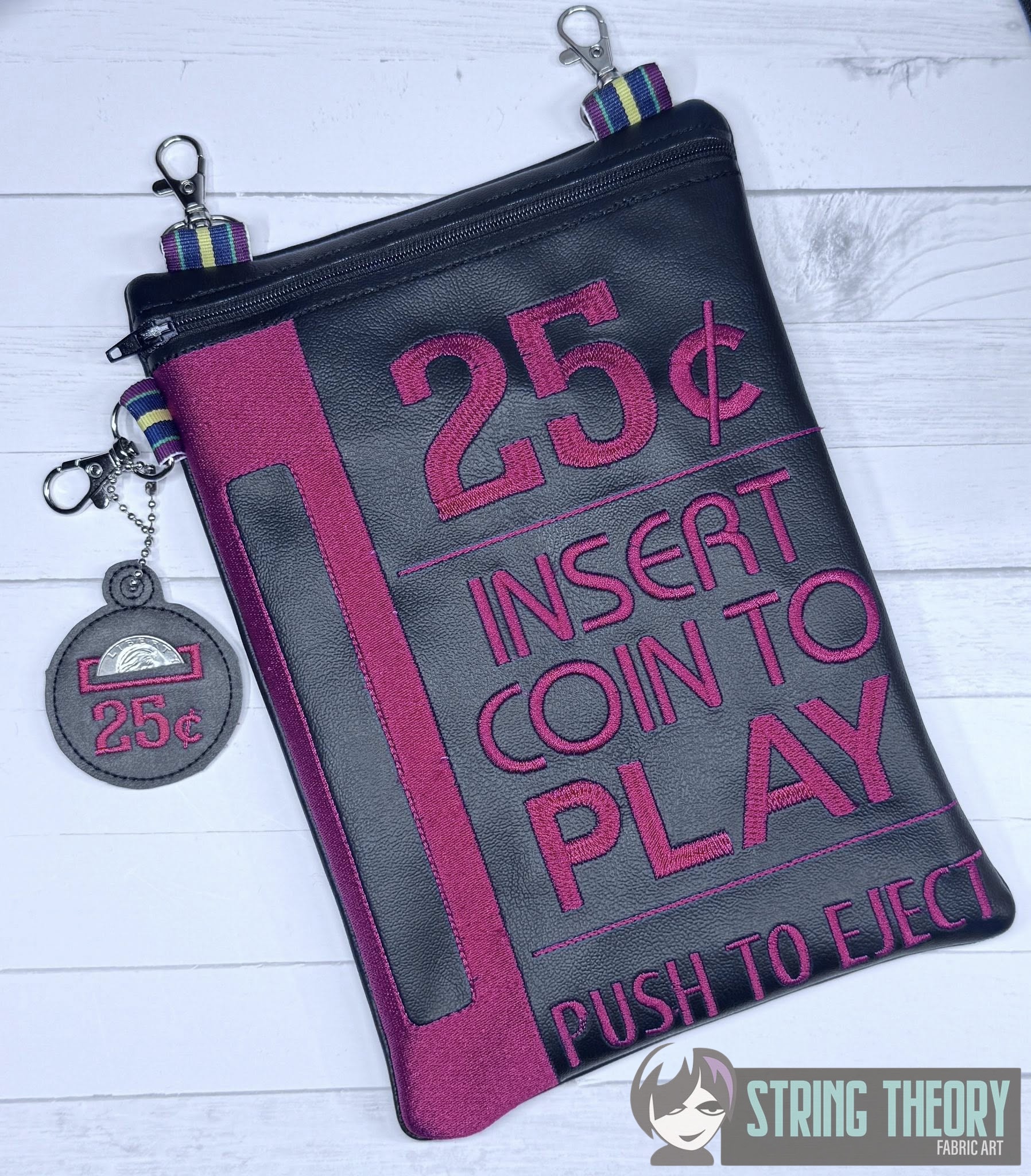 Coin Op ITH Zip Bag Machine embroidery design