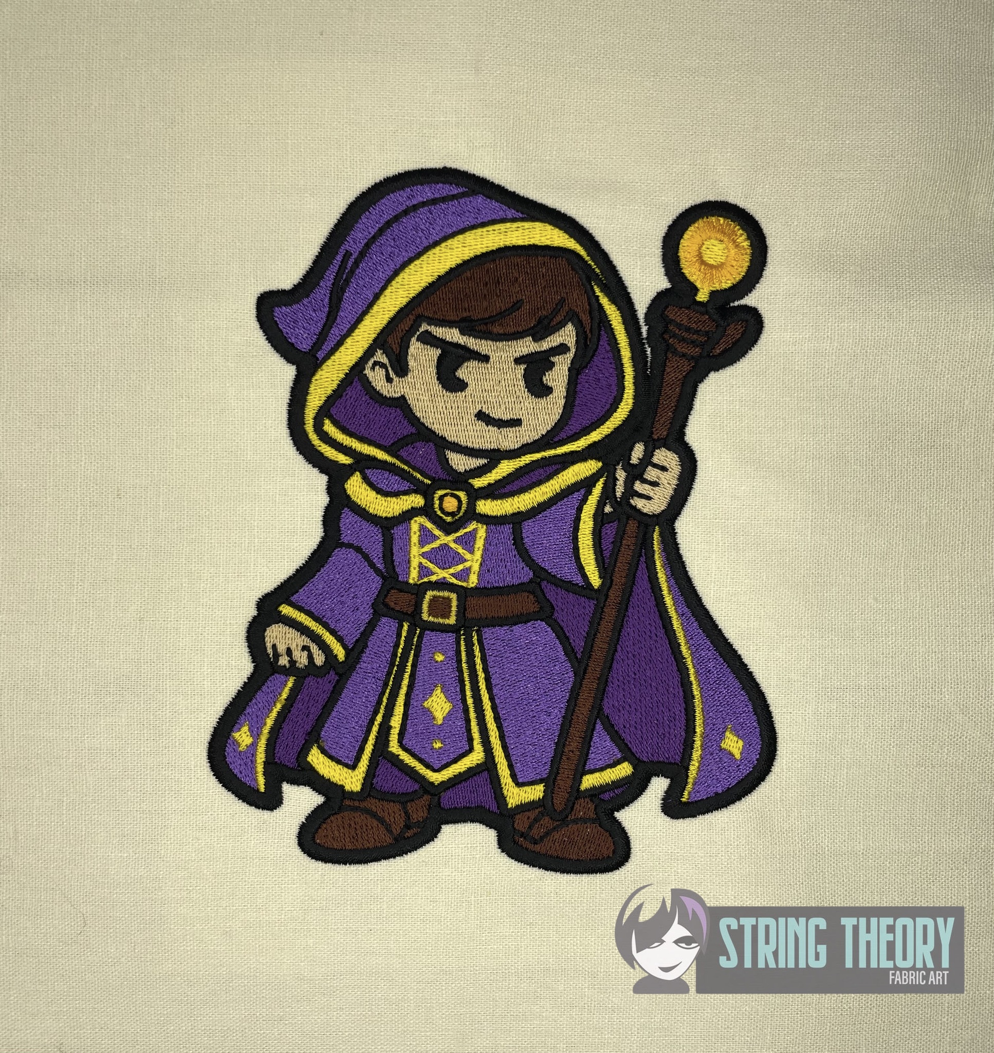 DND Chibi Boy Wizard machine embroidery design