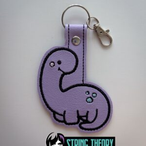 Brachiosaurus Dinosaur Fob in the hoop Machine Embroidery Pattern