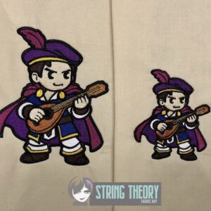 DND Chibi Boy Bard machine embroidery design
