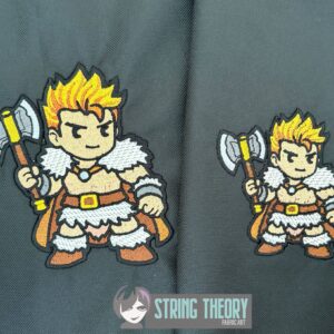 DND Chibi Boy Barbarian machine embroidery design