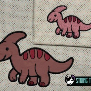 Hadrosaur Dinosaur Machine Embroidery Pattern