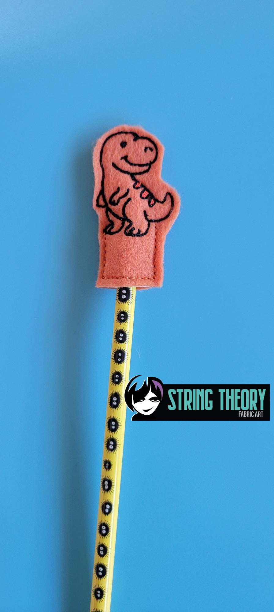 Tyrannosaurus Dinosaur Pencil Topper ITH Machine Embroidery