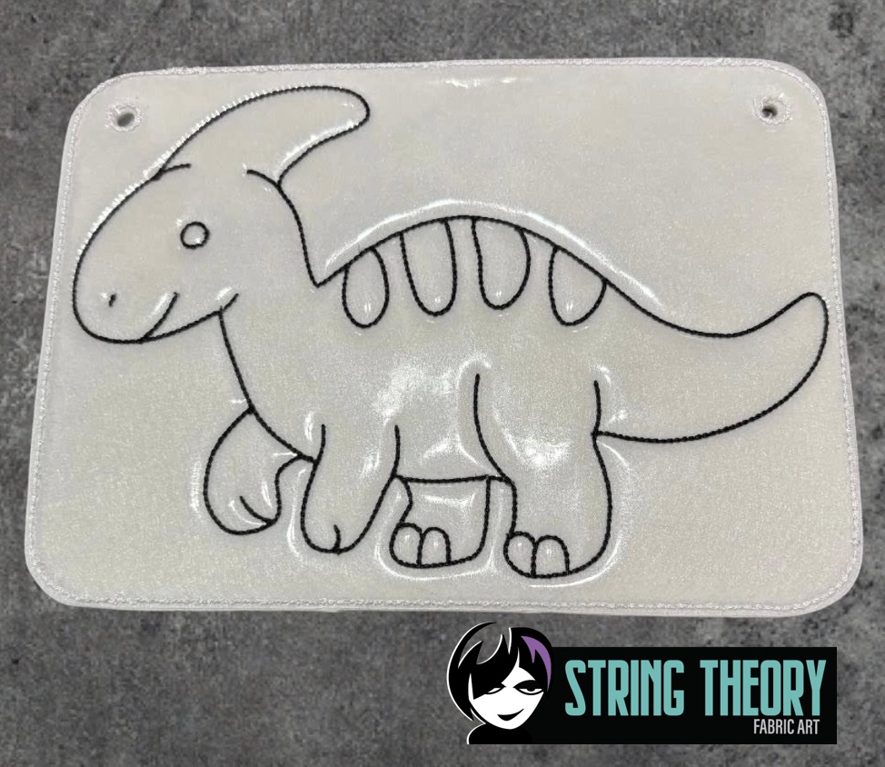 Color Page Hadrosaur Dinosaur ITH Machine Embroidery Design