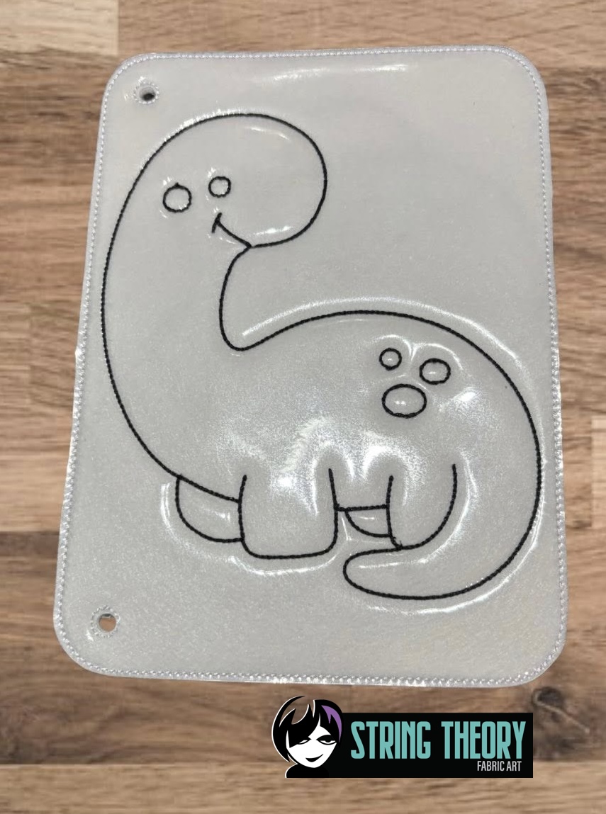Color Page Brachiosaurus Dinosaur ITH Machine Embroidery Design