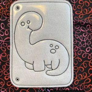Color Page Brachiosaurus Dinosaur ITH Machine Embroidery Design