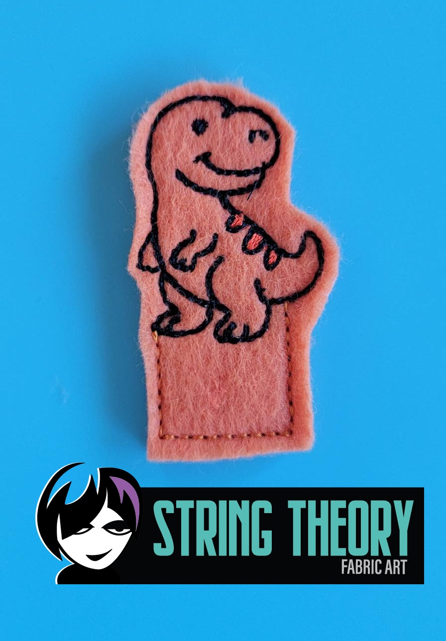 Tyrannosaurus Dinosaur Pencil Topper ITH Machine Embroidery