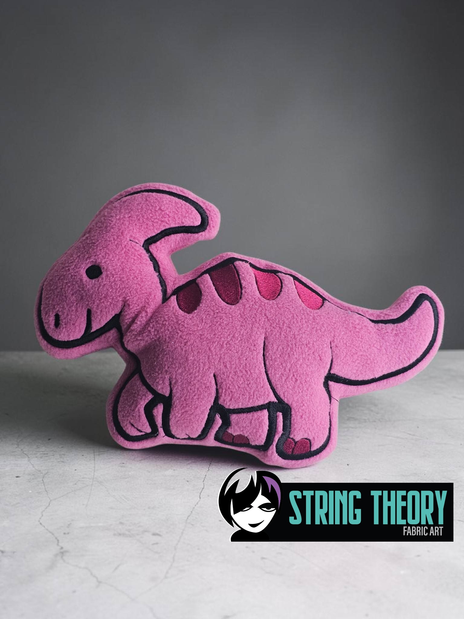 Hadrosaur Dinosaur Stuffie ITH Machine Embroidery Pattern