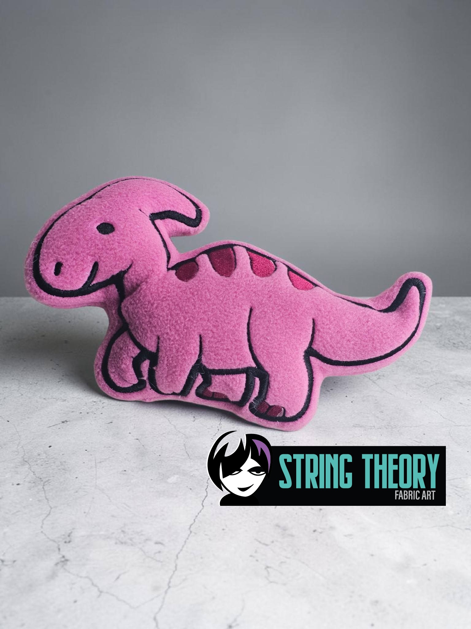 Hadrosaur Dinosaur Stuffie ITH Machine Embroidery Pattern