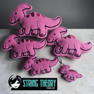 Hadrosaur Dinosaur Stuffie ITH Machine Embroidery Pattern