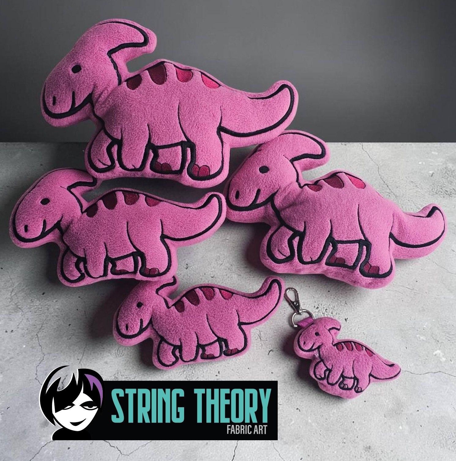 Hadrosaur Dinosaur Stuffie ITH Machine Embroidery Pattern