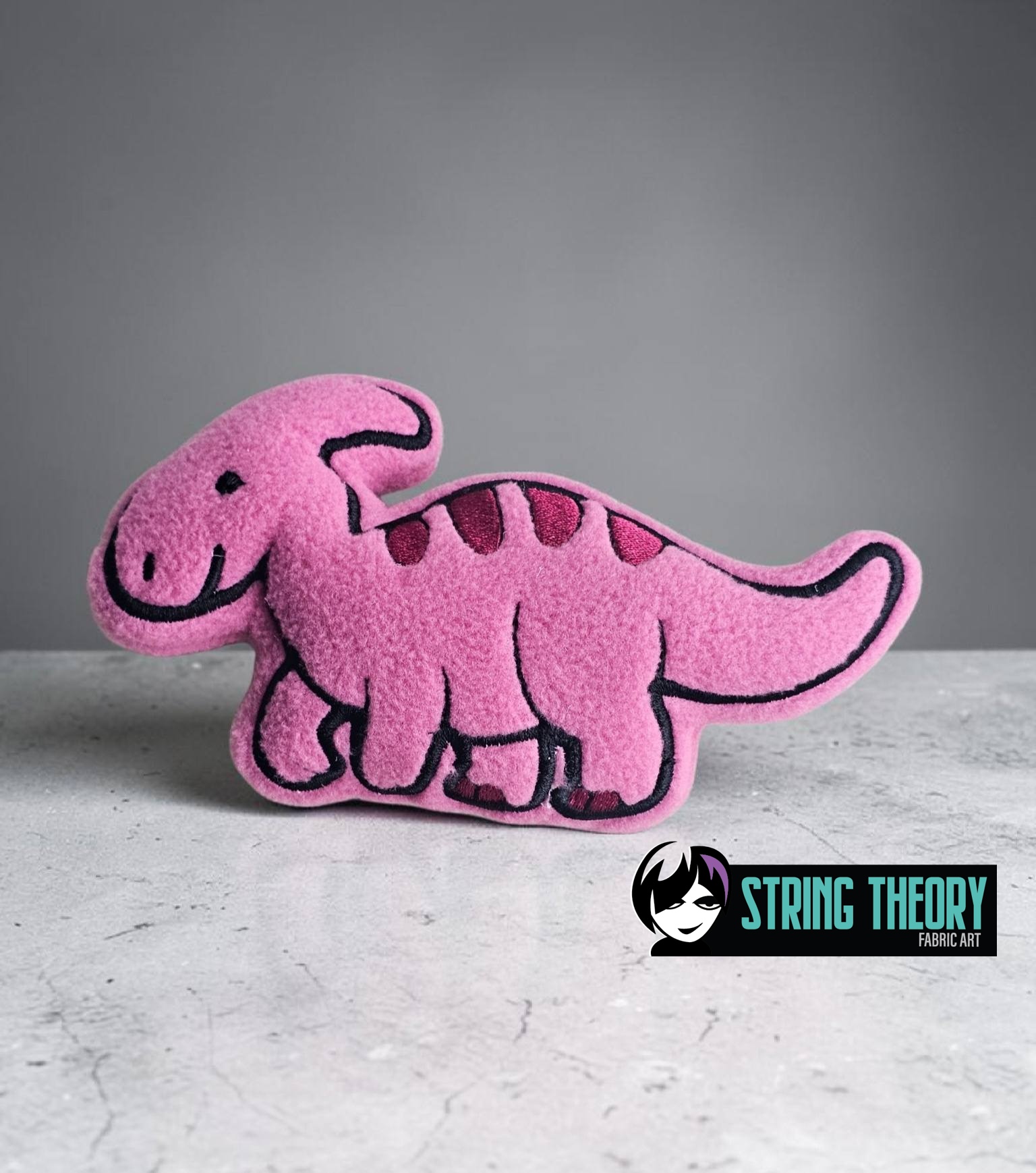 Hadrosaur Dinosaur Stuffie ITH Machine Embroidery Pattern