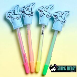 Pterosaur Dinosaur Pencil Topper ITH Machine Embroidery