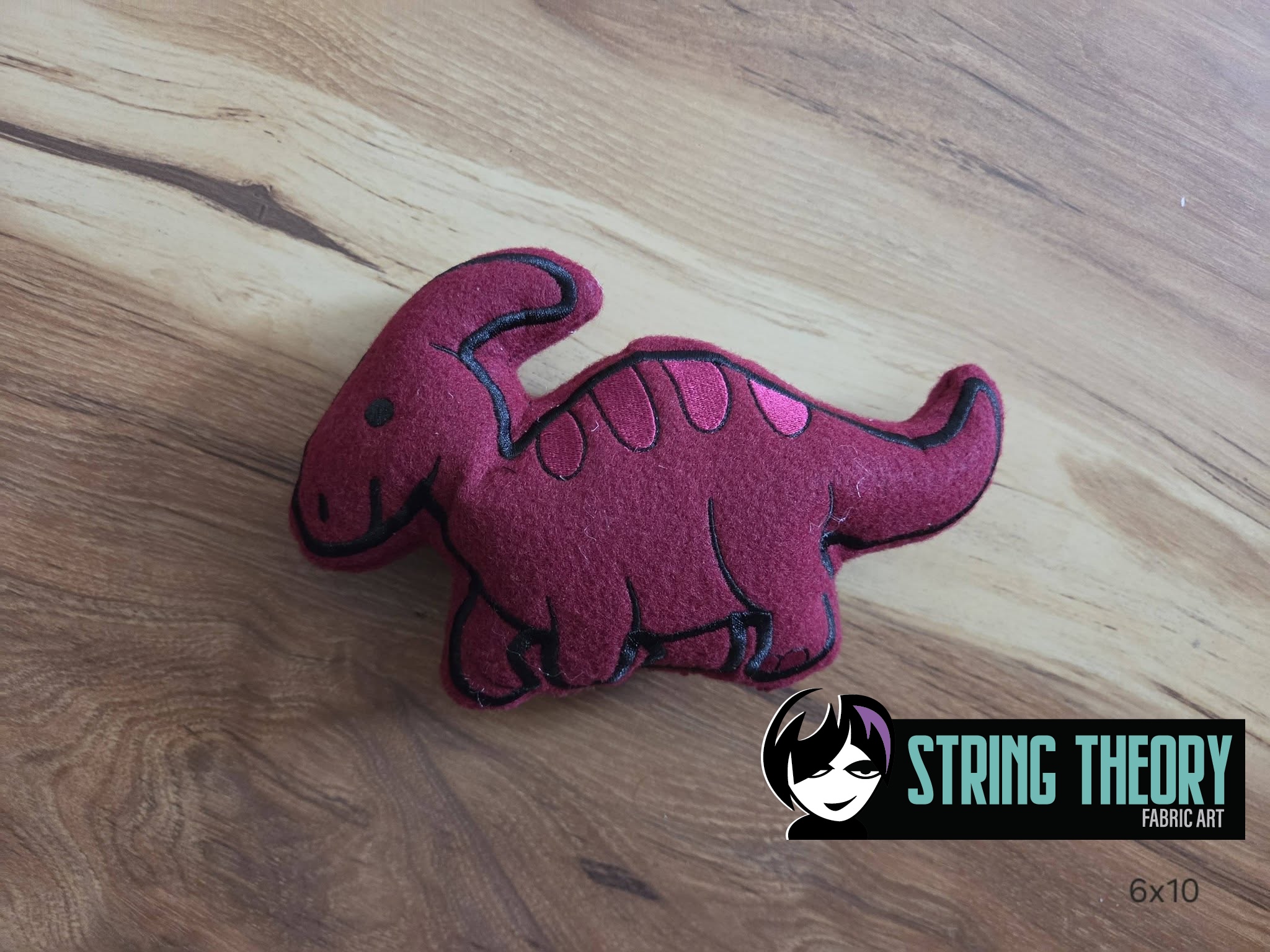 Hadrosaur Dinosaur Stuffie ITH Machine Embroidery Pattern
