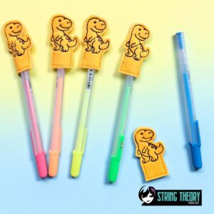 Tyrannosaurus Dinosaur Pencil Topper ITH Machine Embroidery