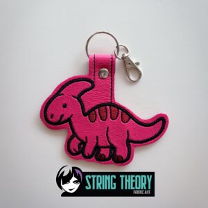 Hadrosaur Dinosaur Fob in the hoop Machine Embroidery Pattern