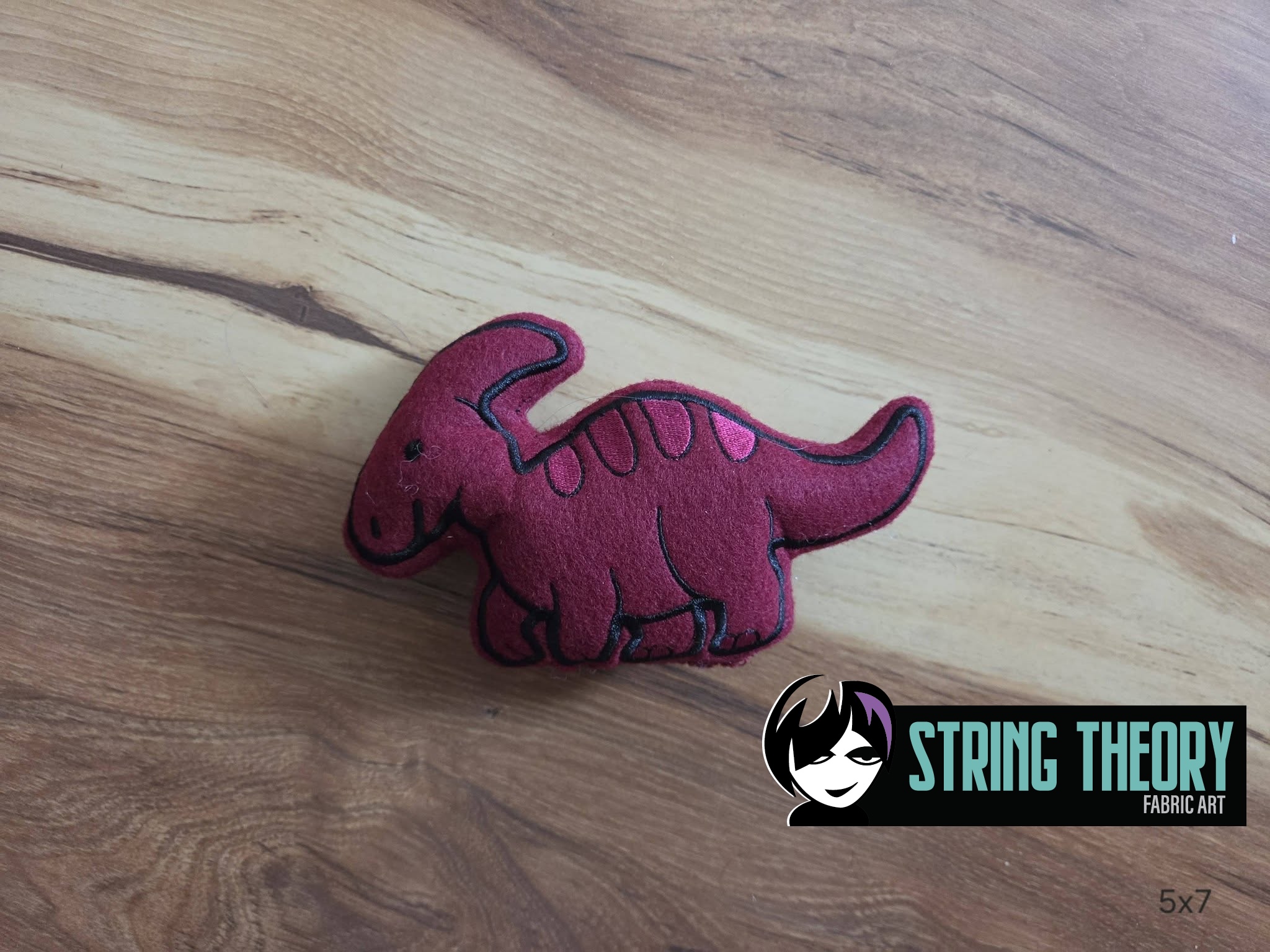 Hadrosaur Dinosaur Stuffie ITH Machine Embroidery Pattern