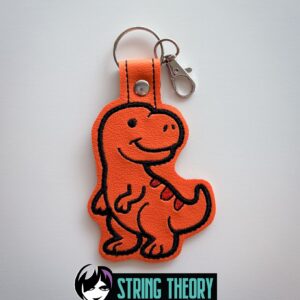 Tyrannosaurus Rex Dinosaur Fob in the hoop Machine Embroidery Pattern