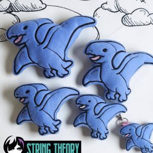 Pterosaur Dinosaur Stuffie ITH Machine Embroidery Pattern