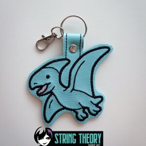 Pterosaur Dinosaur Fob in the hoop Machine Embroidery Pattern