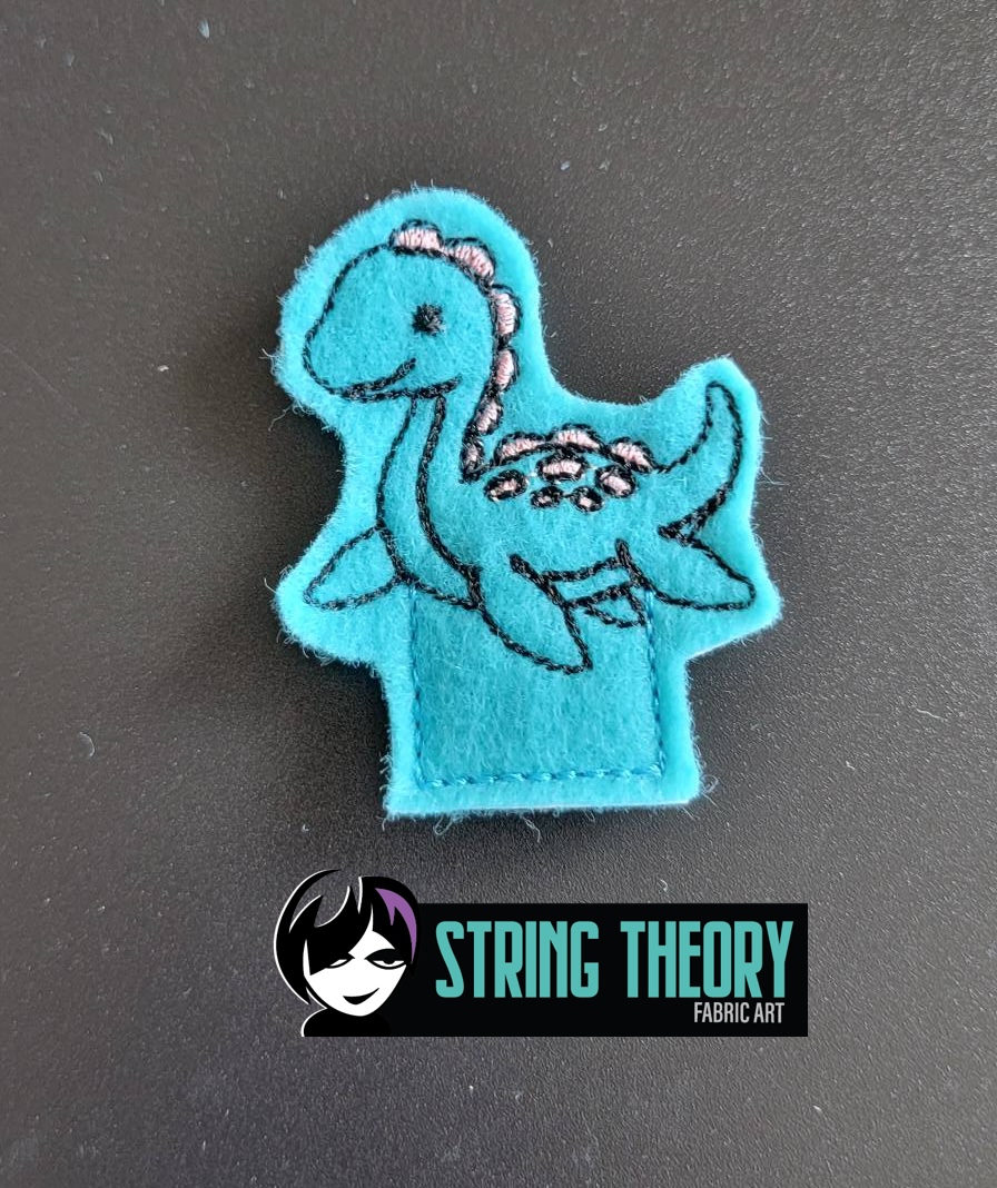 Plesiosaur Dinosaur Pencil Topper ITH Machine Embroidery