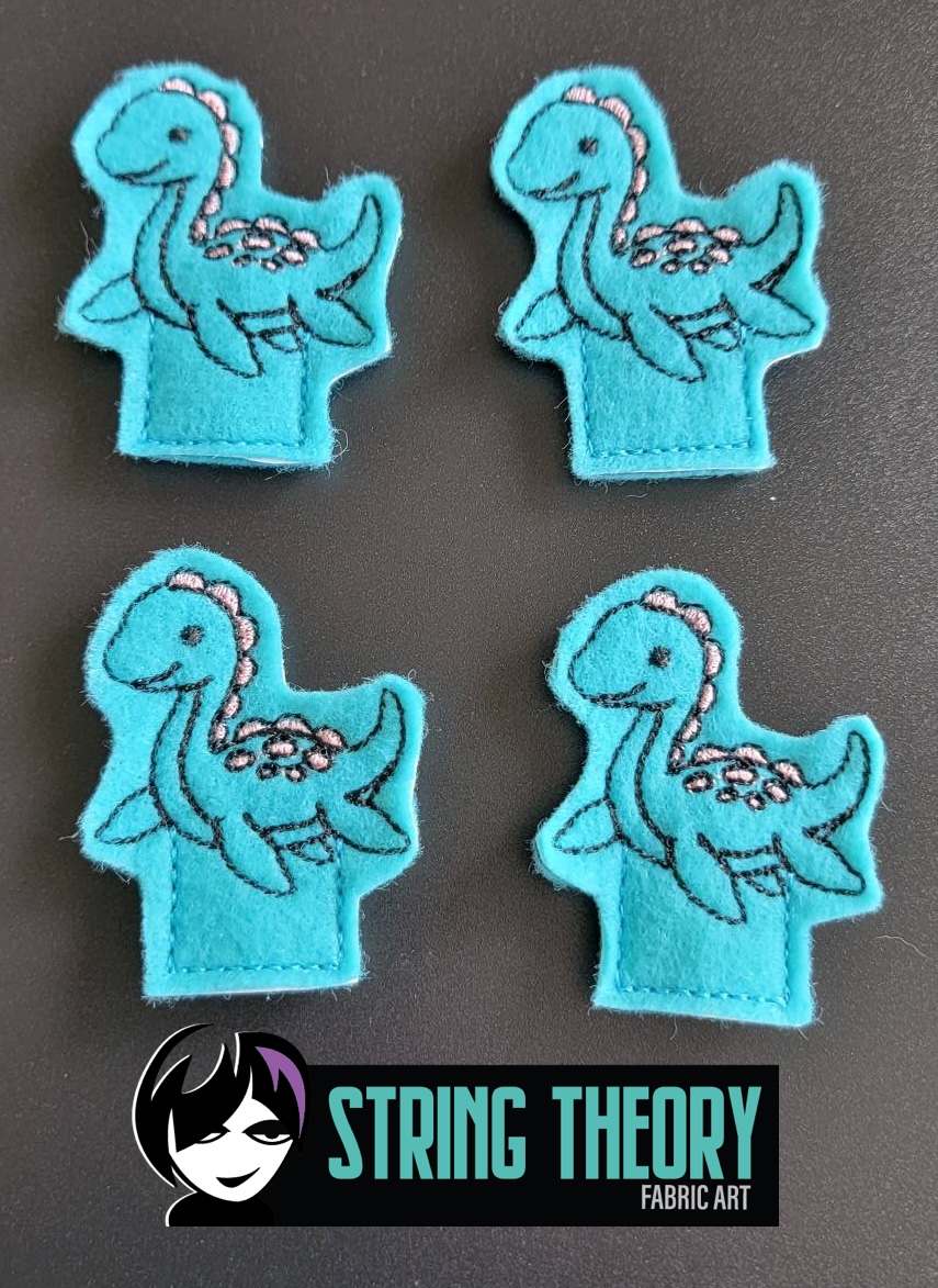 Plesiosaur Dinosaur Pencil Topper ITH Machine Embroidery