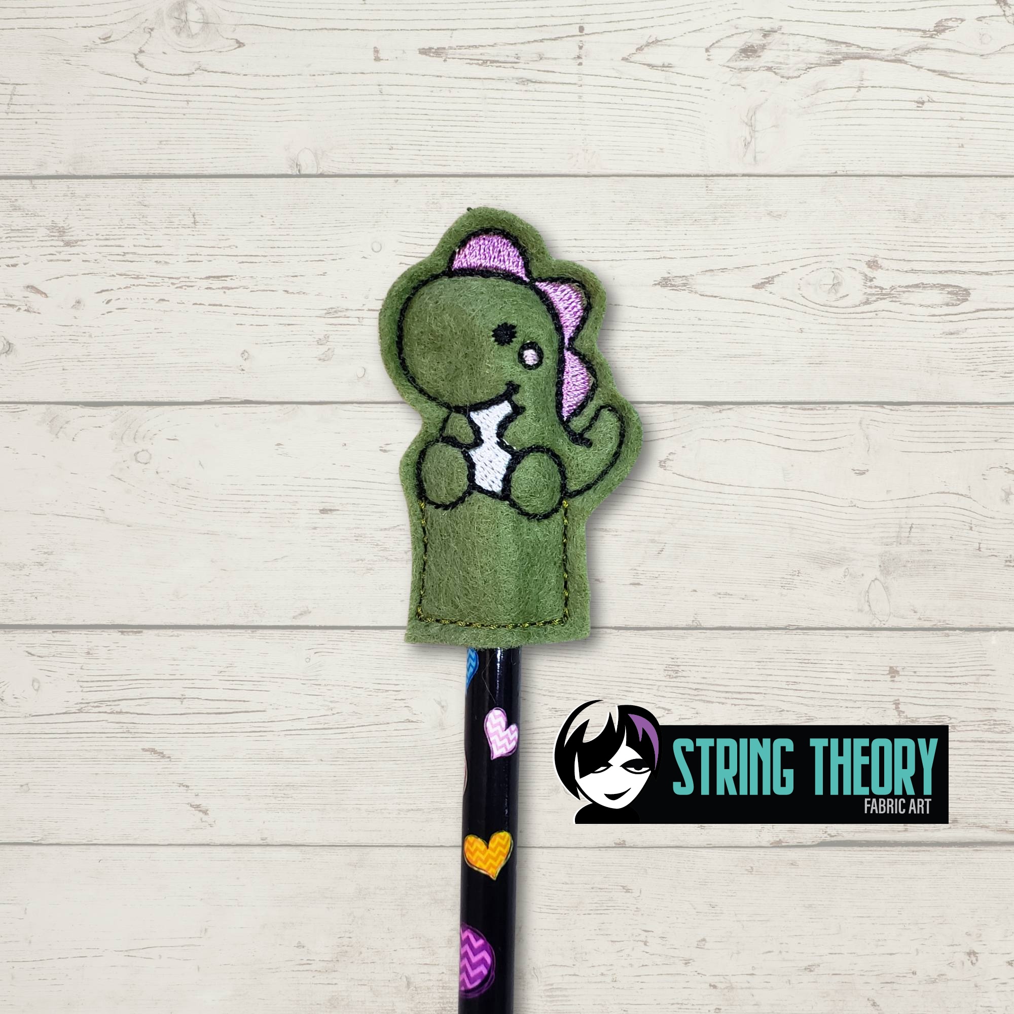 Baby Stegosaurus Dinosaur Pencil Topper ITH Embroidery