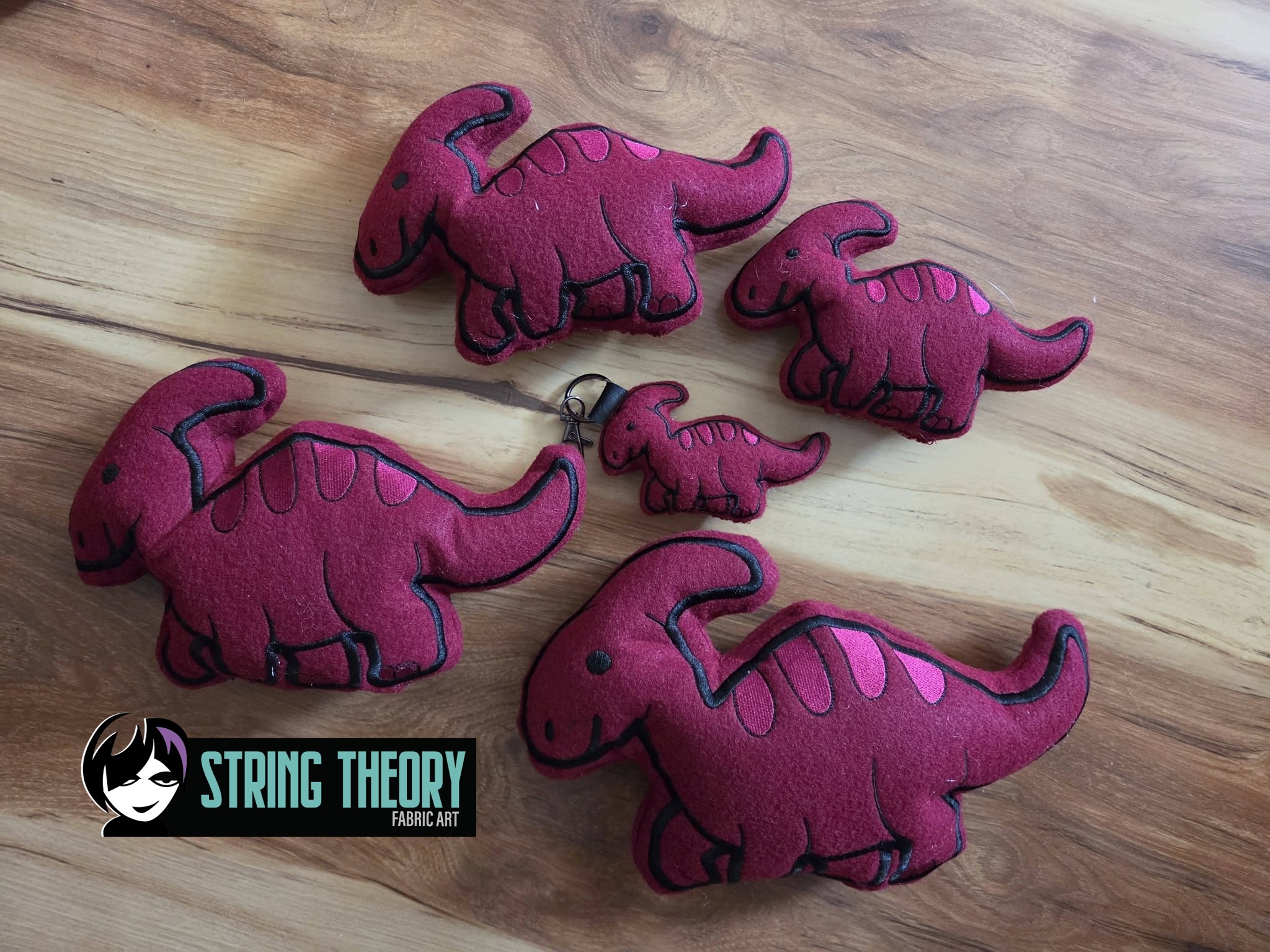 Hadrosaur Dinosaur Stuffie ITH Machine Embroidery Pattern