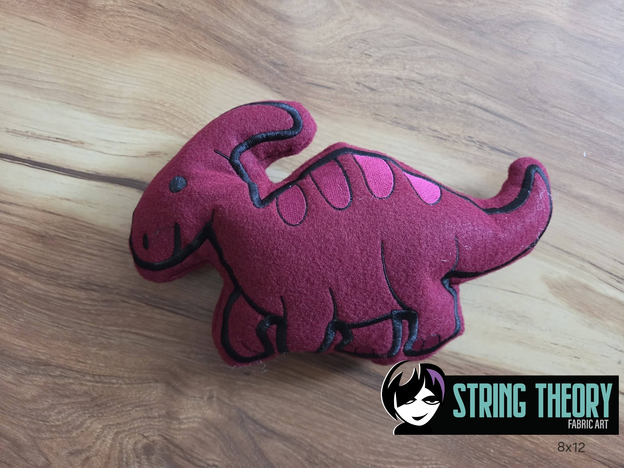 Hadrosaur Dinosaur Stuffie ITH Machine Embroidery Pattern