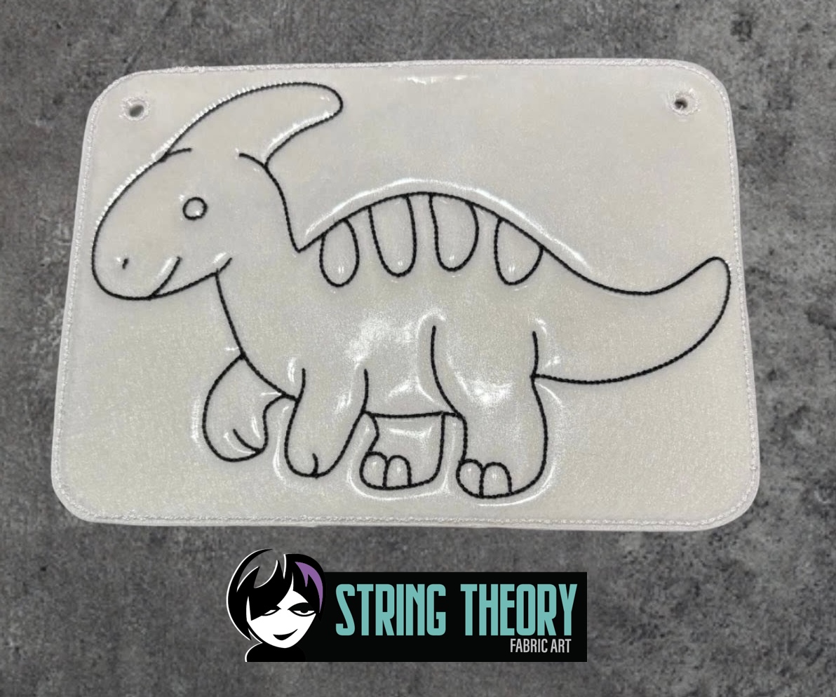 Color Page Hadrosaur Dinosaur ITH Machine Embroidery Design