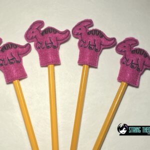Hadrosaur Dinosaur Pencil Topper ITH Machine Embroidery