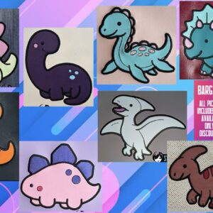 Tiny Cute Dinosaur machine embroidery design