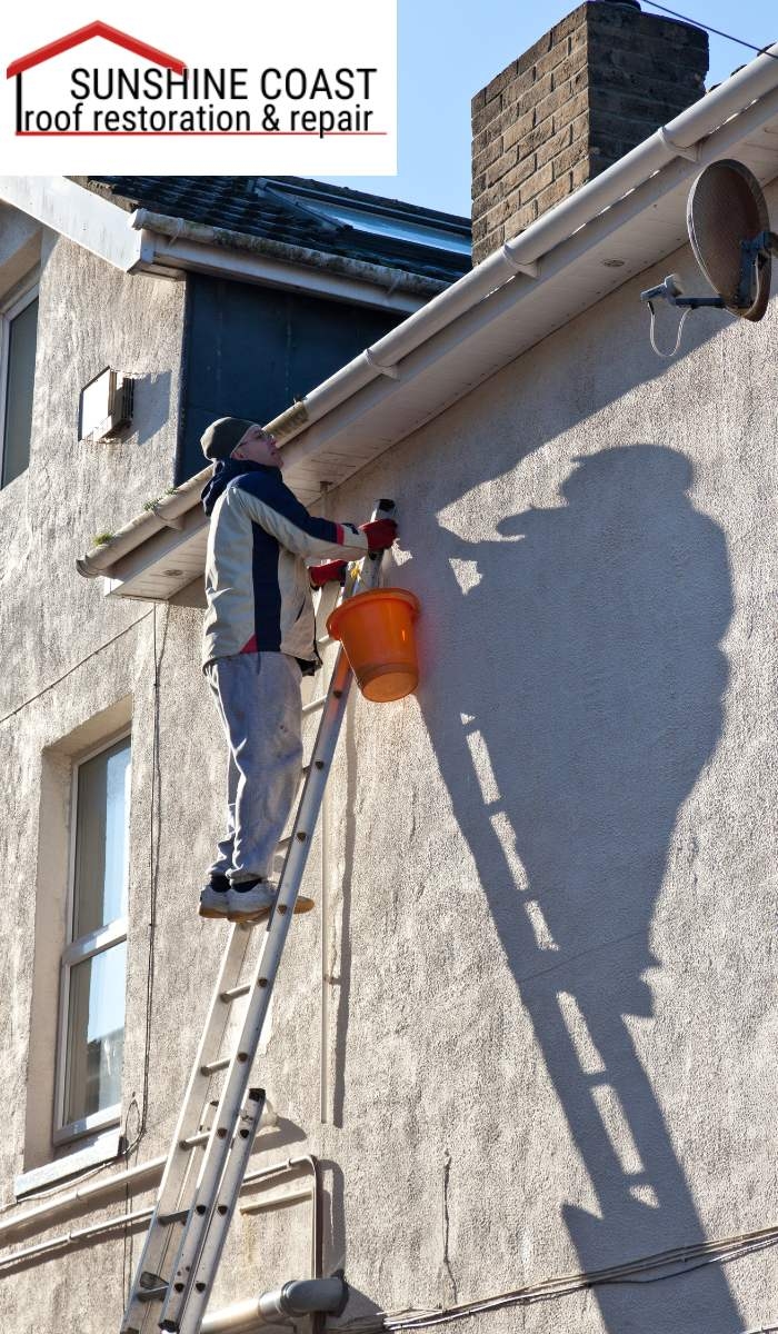 How do storms typically damage roofs in Sunshine Coast?