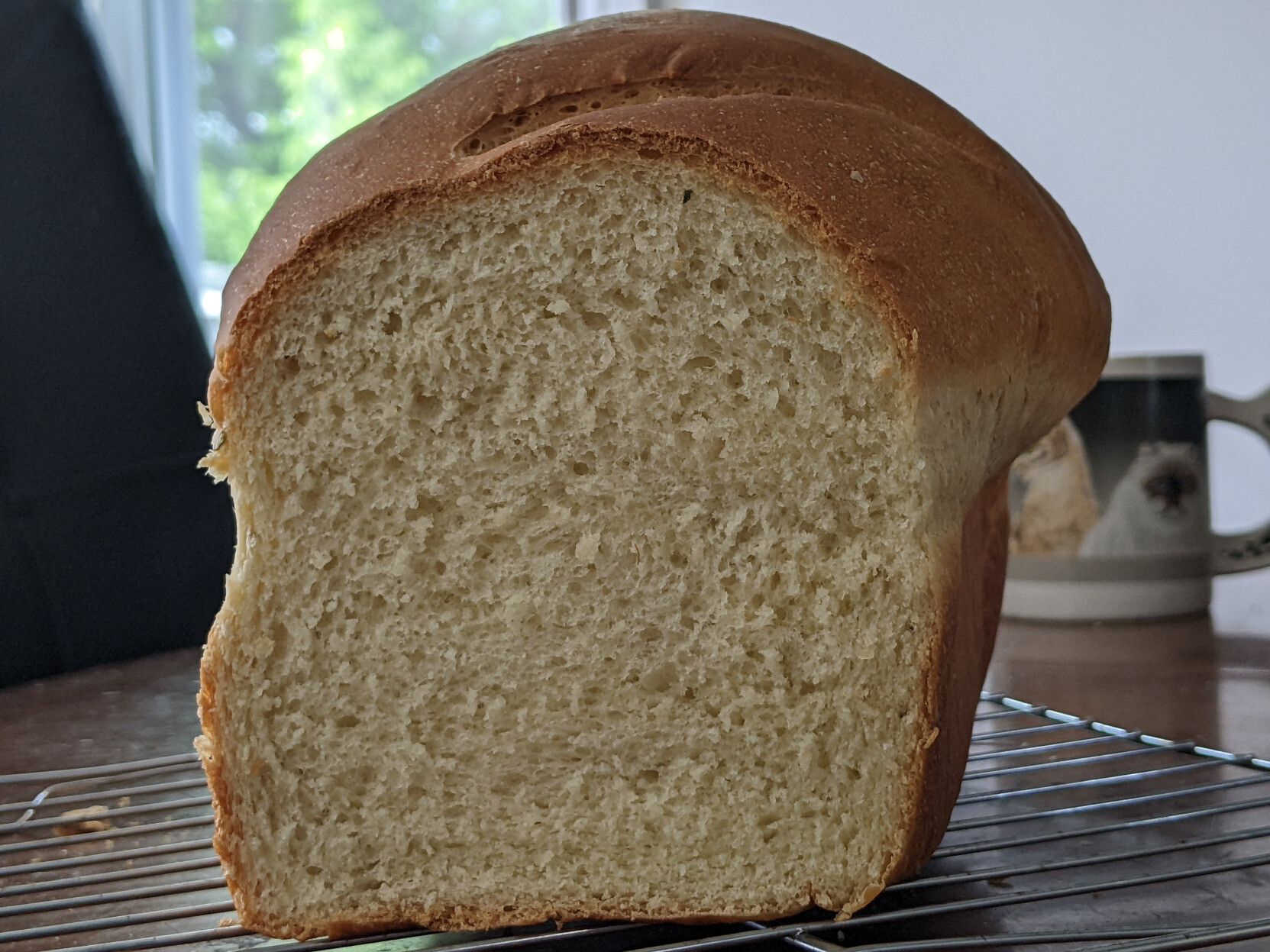 Homemade bread, sliced