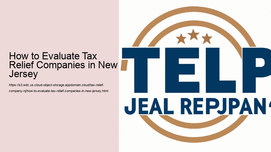 How to Evaluate Tax Relief Companies in New Jersey