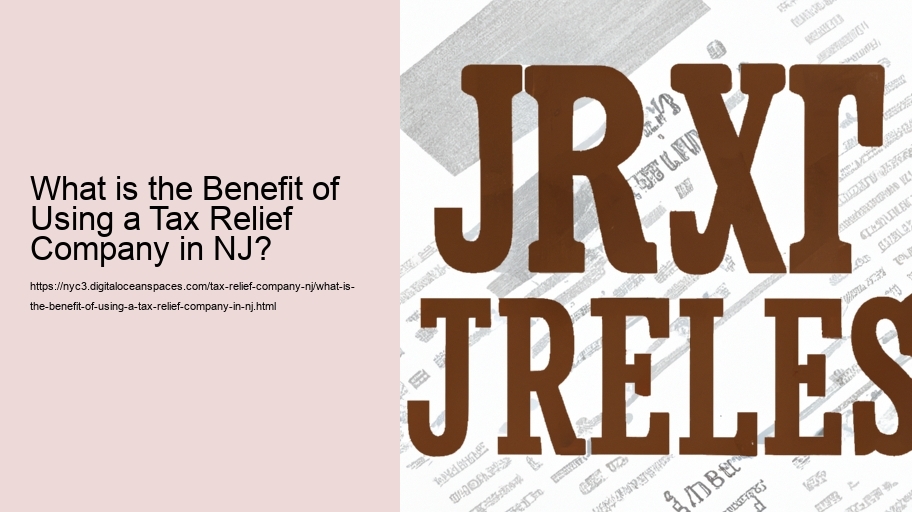 What is the Benefit of Using a Tax Relief Company in NJ?