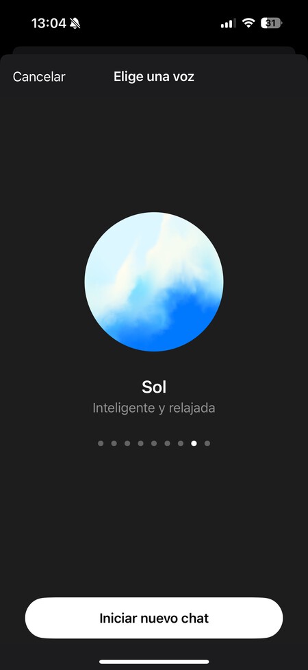 ChatGPT incorpora una voz natural, con un ícono de ondas de sonido y una interfaz de inteligencia artificial.