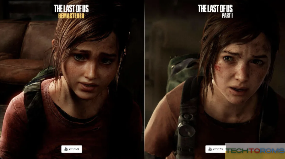 Uma captura de tela mostrando as melhorias gráficas de Last of Us Part 1 Remake.