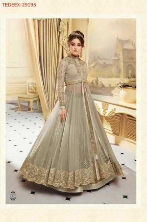 Glossy Bollywood Beautiful Stylish Designer Embroidered Gown
