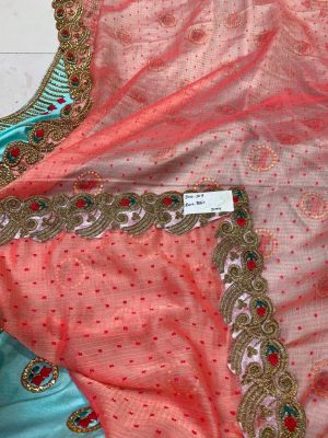 c pallu concept cut-work saree